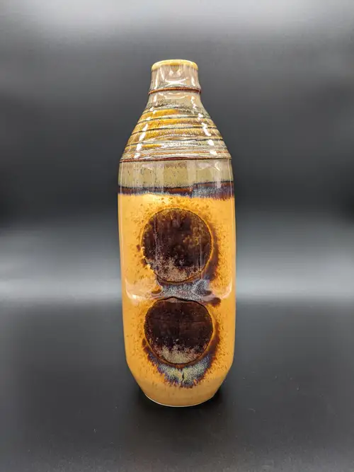 Handmade ceramic pottery: Amber Eye Bottle