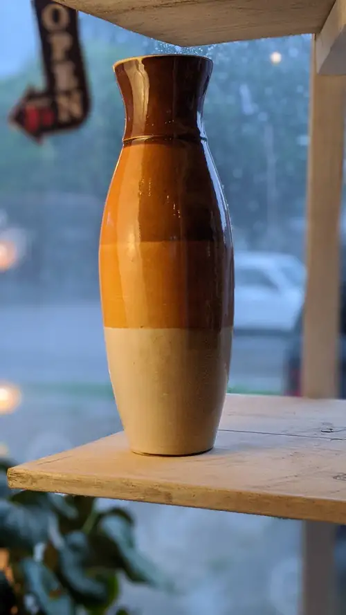 Handmade ceramic pottery: Amber Gradient Bottle Tall