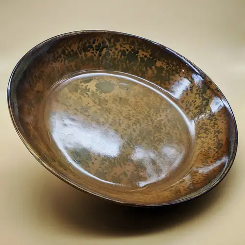 Handmade ceramic pottery: Amber Speckled Platter