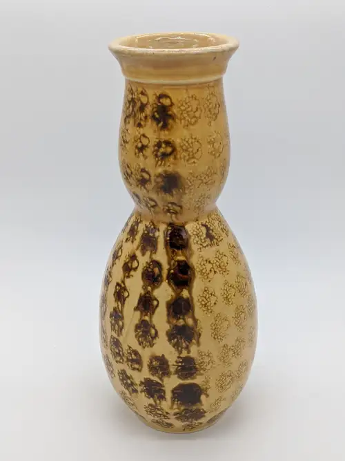 Handmade ceramic pottery: Amber Speckled Vase