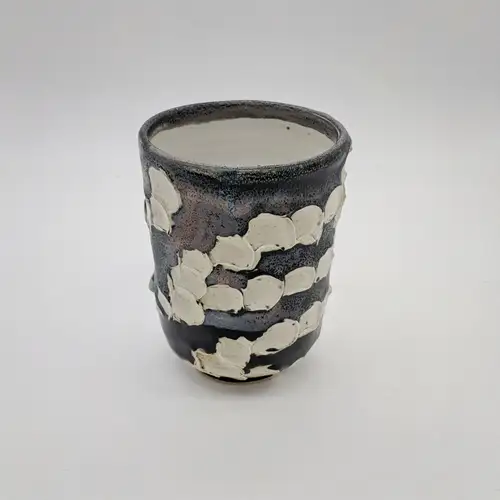 Handmade ceramic pottery: Amber Textured Bowl Side