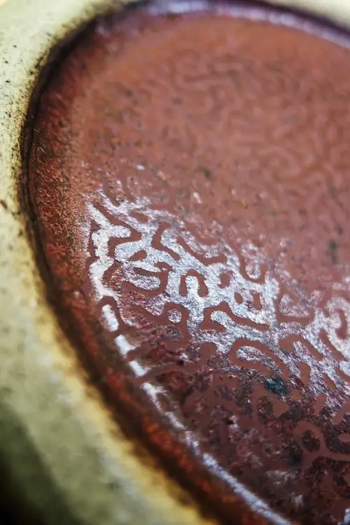 Handmade ceramic pottery: Brown Bowl Interior Pattern