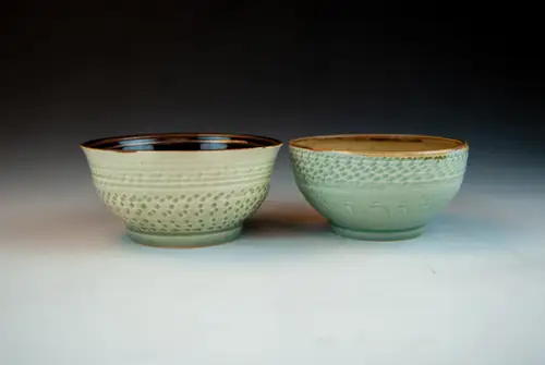 Handmade ceramic pottery: Celadon Bowls