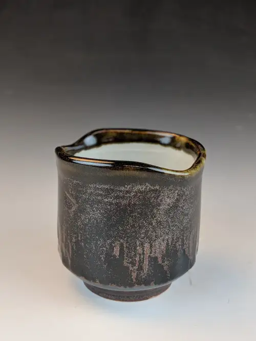 Handmade ceramic pottery: Dark Metallic Glaze Mug