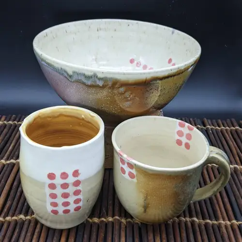 Handmade ceramic pottery: Dots Set