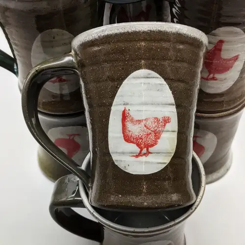 Handmade ceramic pottery: Faceted Form Macro Detail