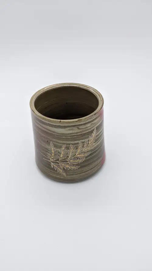 Handmade ceramic pottery: Gold Leaf Sipper