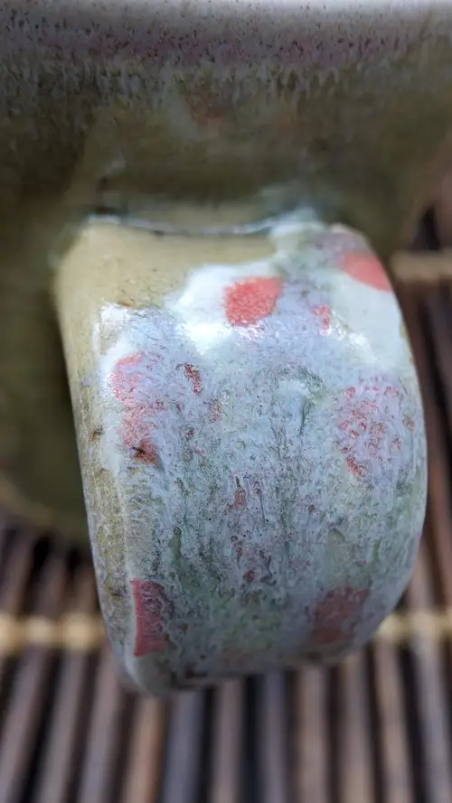 Handmade ceramic pottery: Green Gradient Yarn Bowl