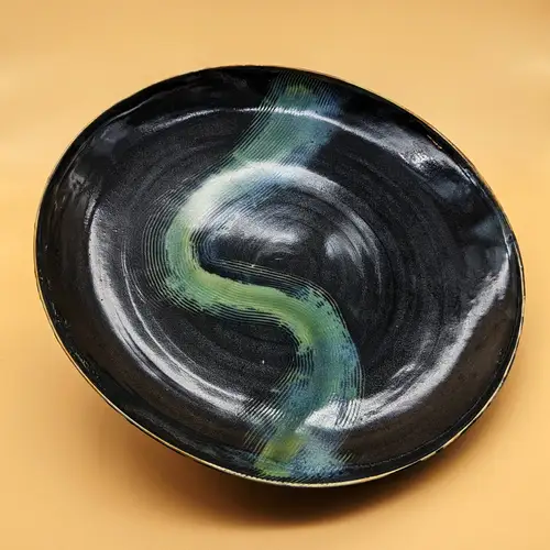 Handmade ceramic pottery: Green River Plate