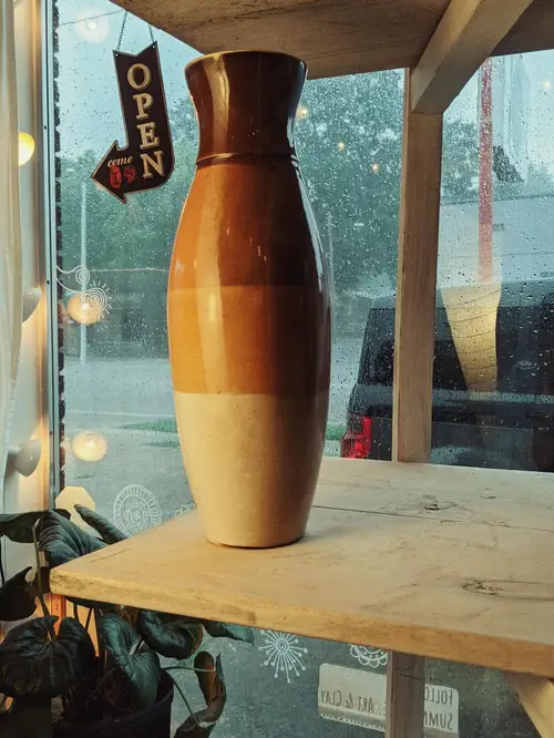 Handmade ceramic pottery: Green Tea Bowls Stacked