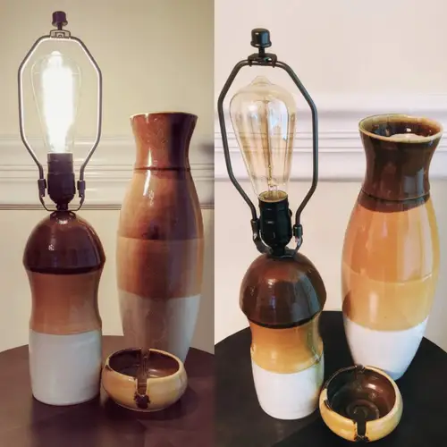 Handmade ceramic pottery: Lamp - Vase - Ashtray