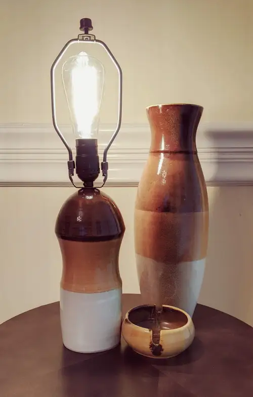 Handmade ceramic pottery: Lamp - Vase - Ashtray