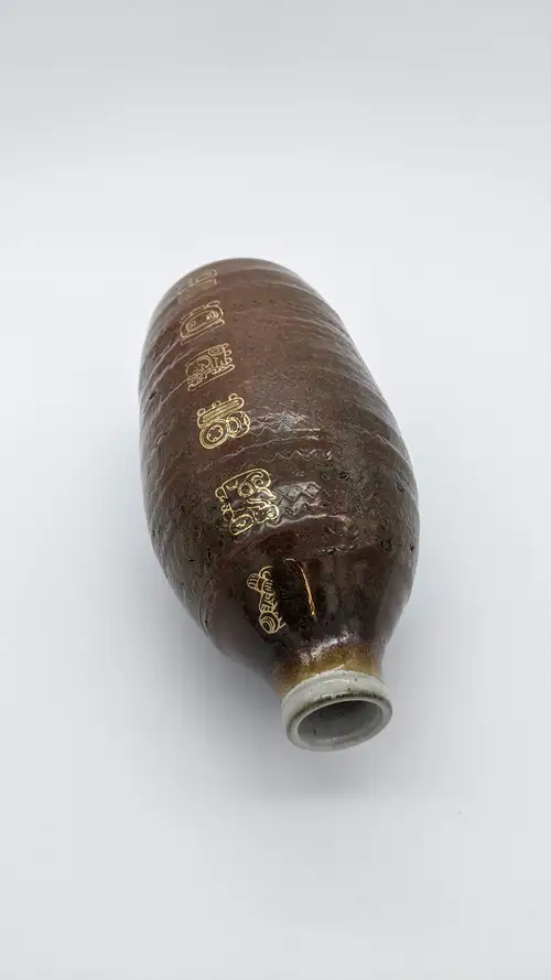 Handmade ceramic pottery: Mayan Glyph Bottle