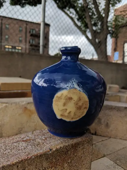 Handmade ceramic pottery: Moon Jug Outdoors
