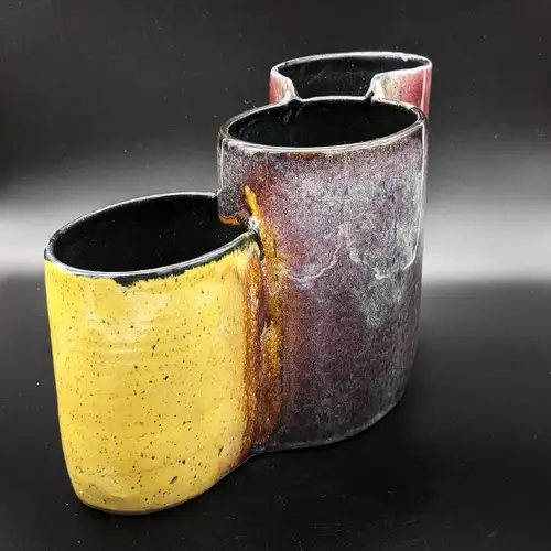Handmade ceramic pottery: Organic Fused Vases 3