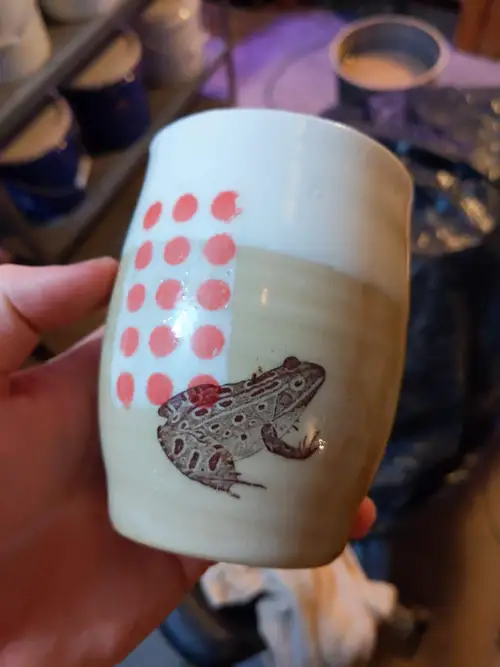 Handmade ceramic pottery: Pink Berry Bowl And Plate