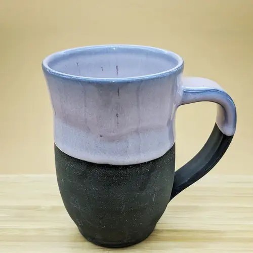 Handmade ceramic pottery: Pink Glaze on Black BMIX Mug