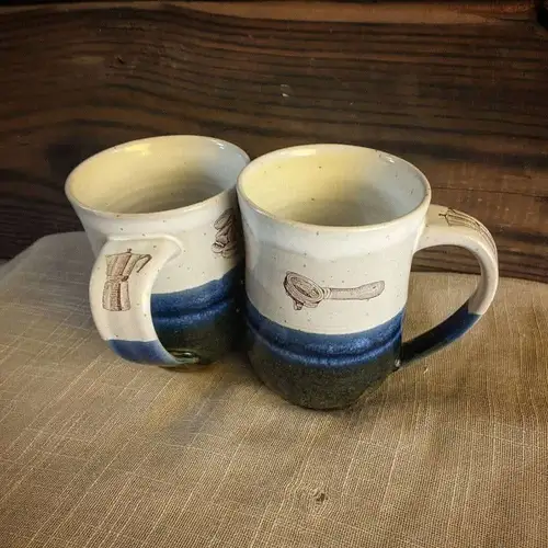 Handmade ceramic pottery: Portafilter Mugs