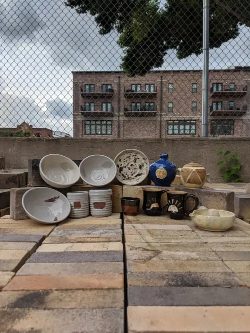 Handmade ceramic pottery: Pottery Collection Rooftop Wide