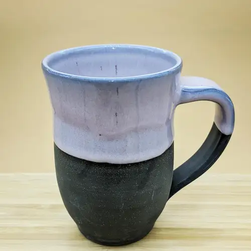 Handmade ceramic pottery: Purple Black Gradient Mug