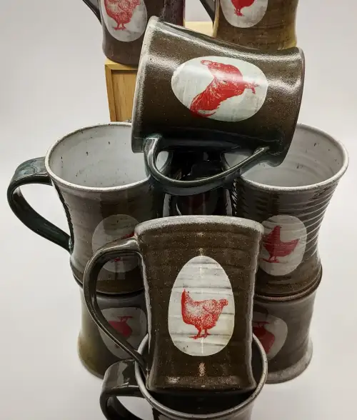 Handmade ceramic pottery: Purple Blue Gradient Bowl Three