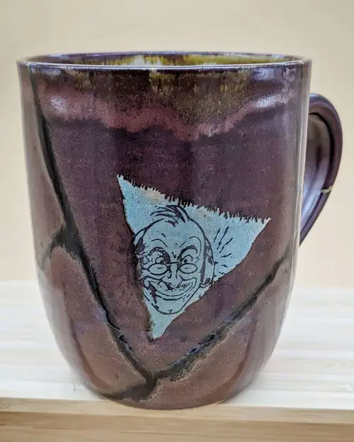 Handmade ceramic pottery: Radio Freak Mug - Zoomed