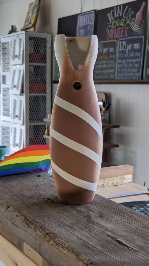 Handmade ceramic pottery: Raw Clay Vase