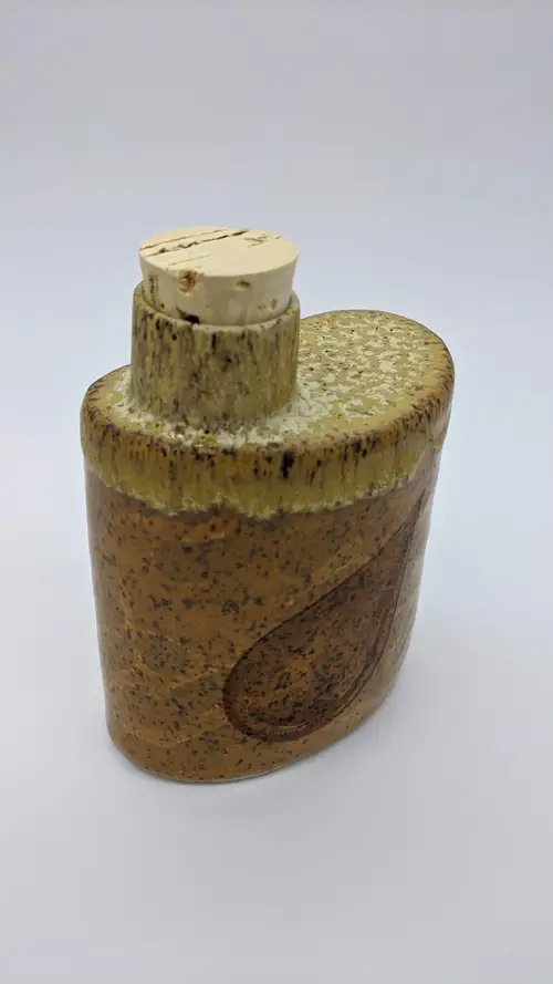 Handmade ceramic pottery: Rusty Water Flask