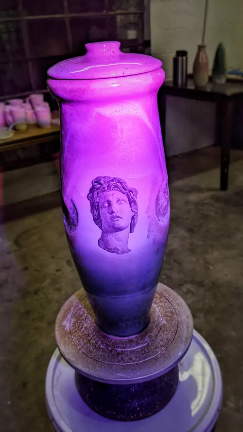 Handmade ceramic pottery: Vaporwave Jar