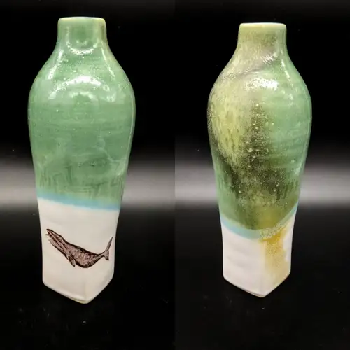 Handmade ceramic pottery: Whale Oil Bottle